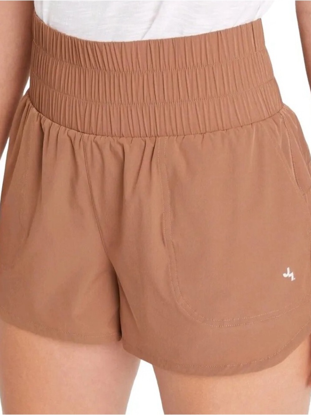 JoyLab Smocked-Waist Tan Athletic Shorts size S NWOT